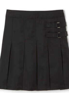 French Toast Black Pleated Skort Skirt in Size 14 1/2 Plus (Young Adult)